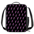 Purple And Teal Lightning Pattern Print Crossbody Lunch Bag