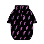 Purple And Teal Lightning Pattern Print Dog Zip Up Hoodie