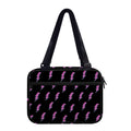 Purple And Teal Lightning Pattern Print Double Strap Bible Bag