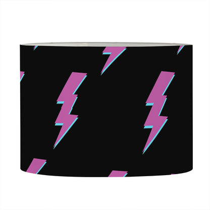 Purple And Teal Lightning Pattern Print Drum Lamp Shade