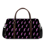 Purple And Teal Lightning Pattern Print Duffle Bag