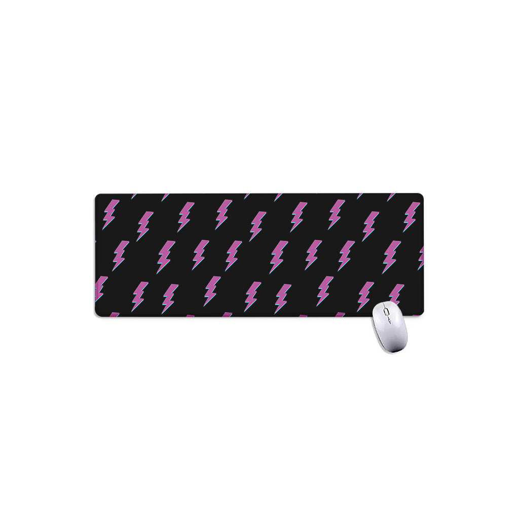 Purple And Teal Lightning Pattern Print Extended Mouse Pad