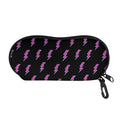 Purple And Teal Lightning Pattern Print Glasses Case