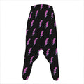Purple And Teal Lightning Pattern Print Hammer Pants