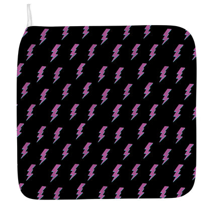 Purple And Teal Lightning Pattern Print Hand Towel