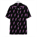 Purple And Teal Lightning Pattern Print Hawaiian Shirt