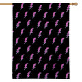 Purple And Teal Lightning Pattern Print House Flag