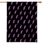 Purple And Teal Lightning Pattern Print House Flag