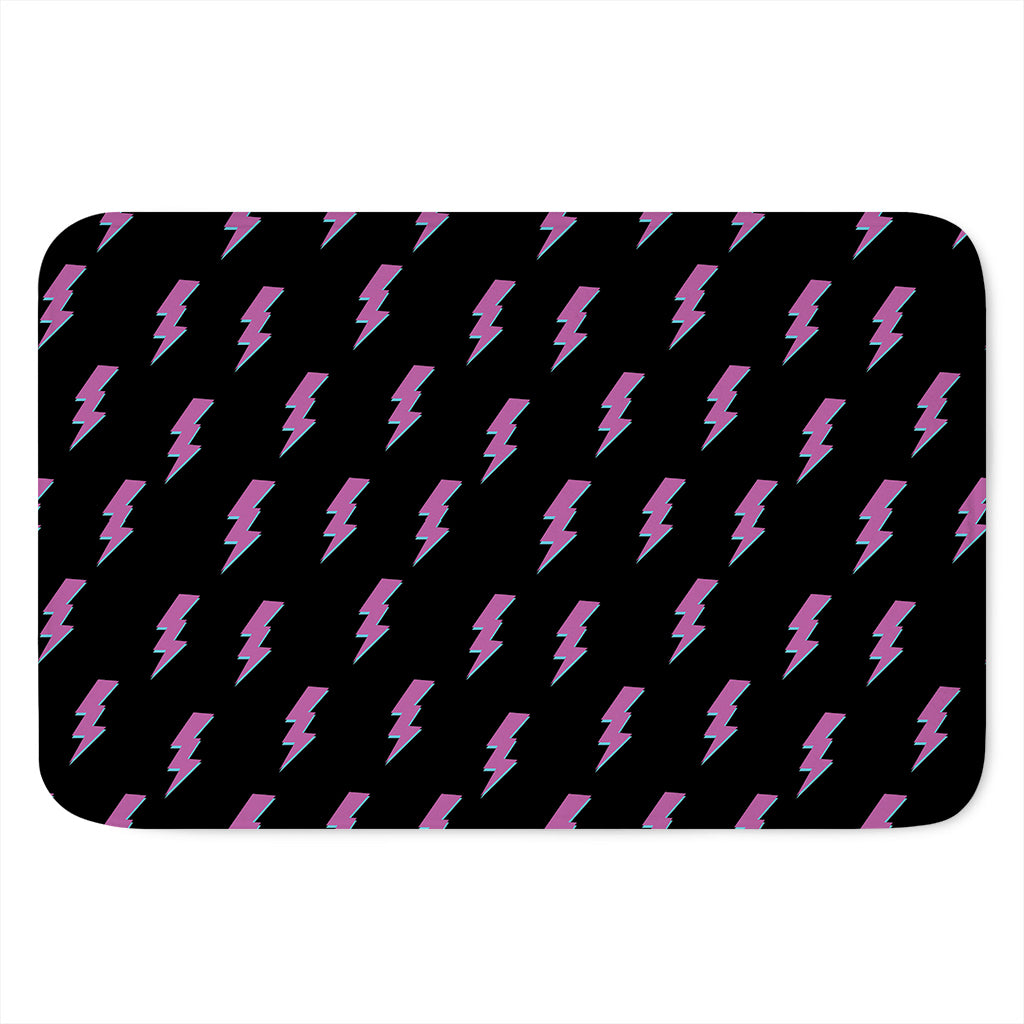 Purple And Teal Lightning Pattern Print Indoor Door Mat