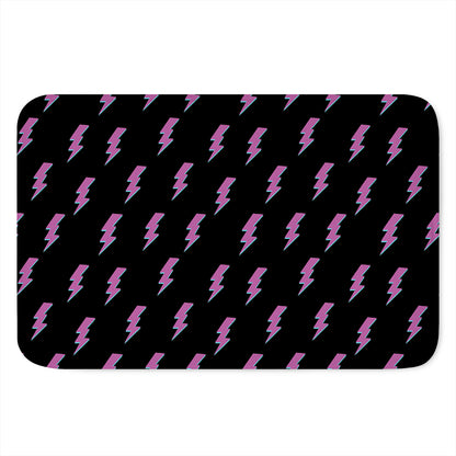 Purple And Teal Lightning Pattern Print Indoor Door Mat