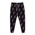 Purple And Teal Lightning Pattern Print Jogger Pants