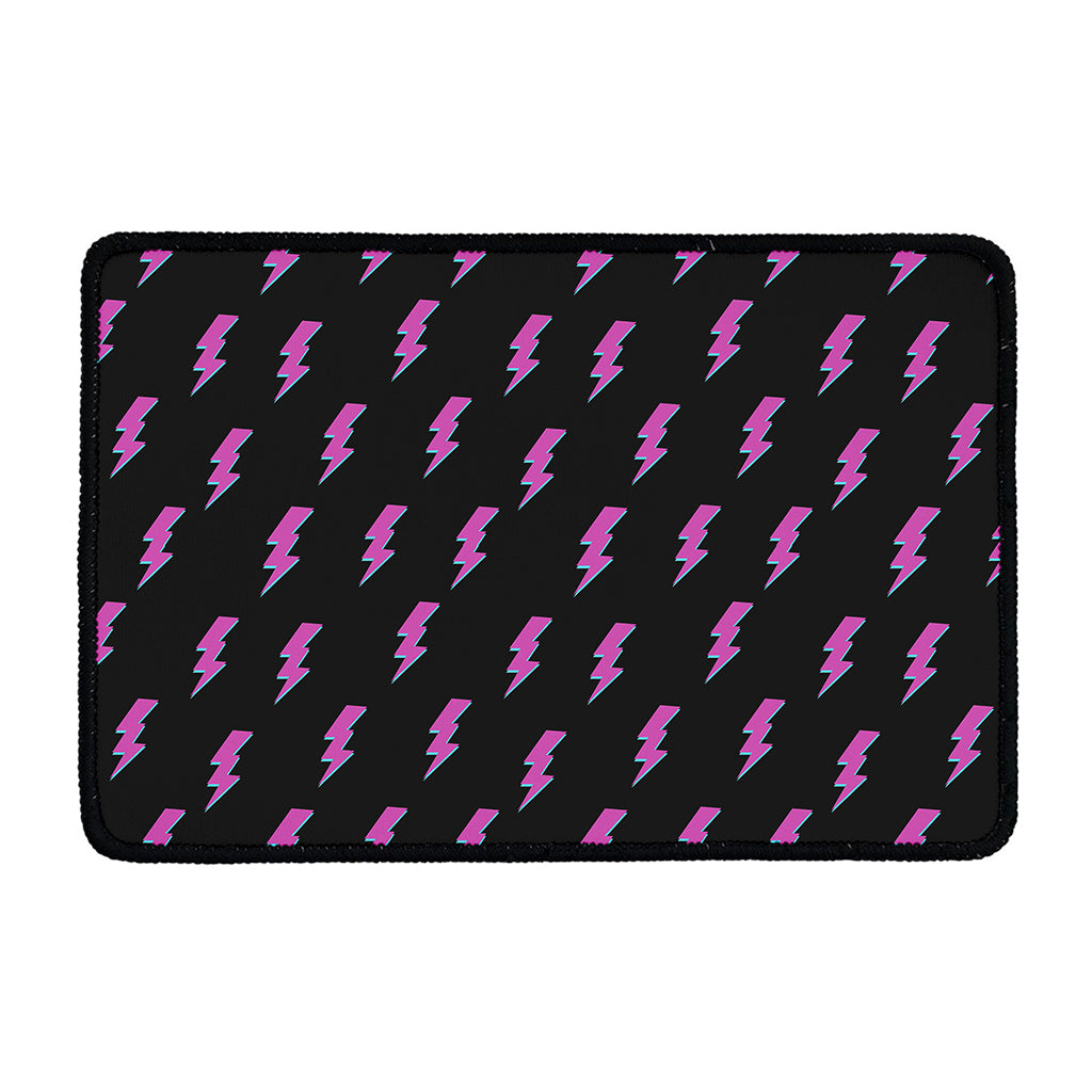 Purple And Teal Lightning Pattern Print Kitchen Mat