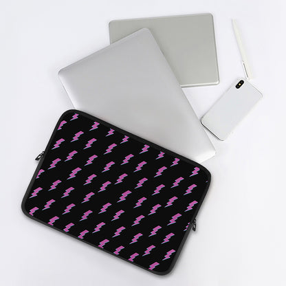 Purple And Teal Lightning Pattern Print Laptop Sleeve