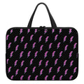 Purple And Teal Lightning Pattern Print Laptop Sleeve With Handle