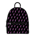 Purple And Teal Lightning Pattern Print Leather Backpack