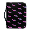 Purple And Teal Lightning Pattern Print Leather Bible Cover