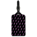 Purple And Teal Lightning Pattern Print Luggage Tag