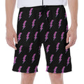 Purple And Teal Lightning Pattern Print Men's Beach Shorts
