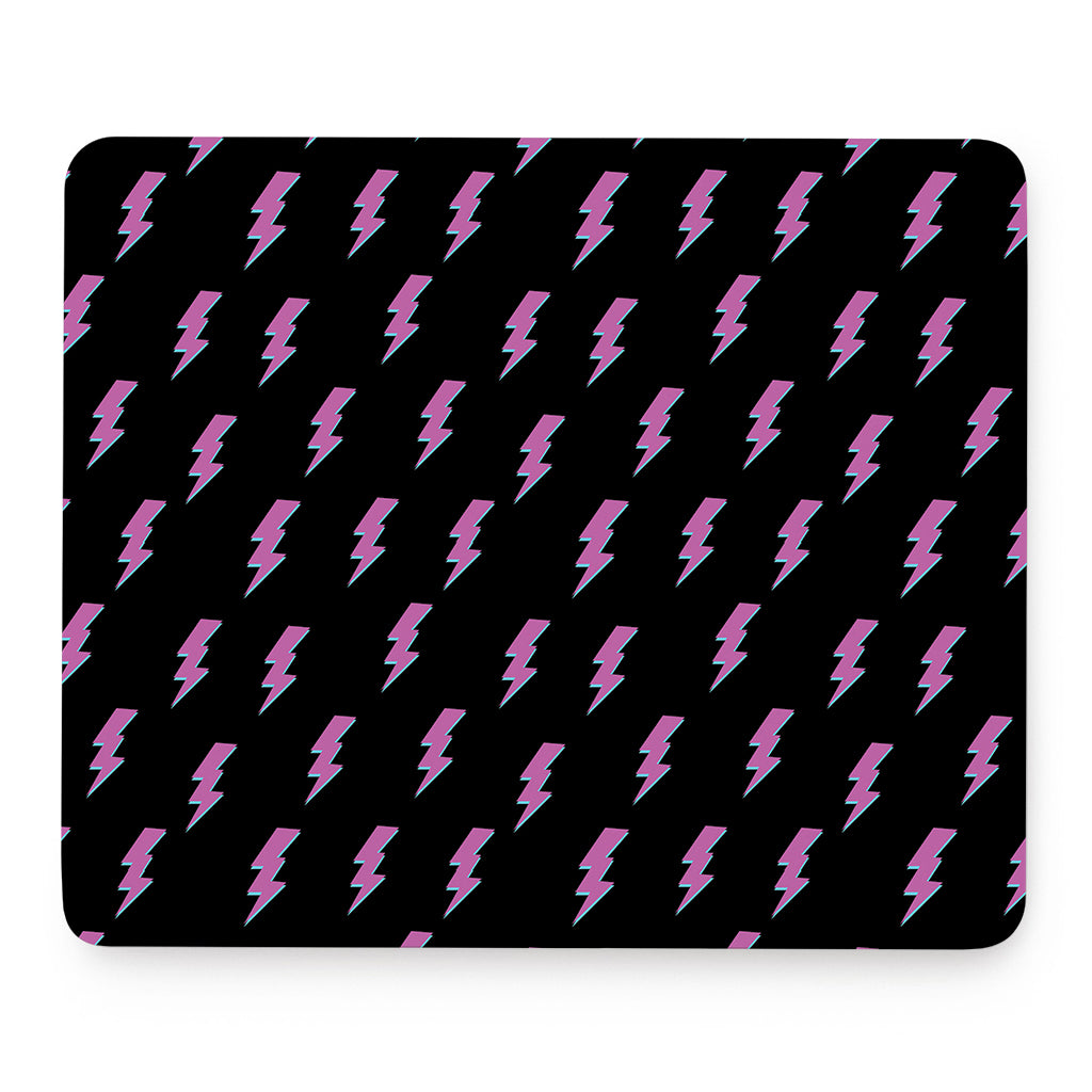 Purple And Teal Lightning Pattern Print Mouse Pad