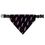 Purple And Teal Lightning Pattern Print Over The Collar Dog Bandana