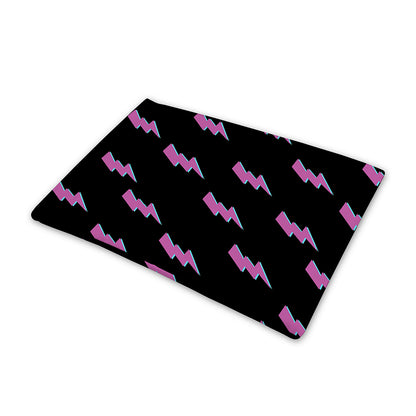 Purple And Teal Lightning Pattern Print Pet Cooling Mat Cover
