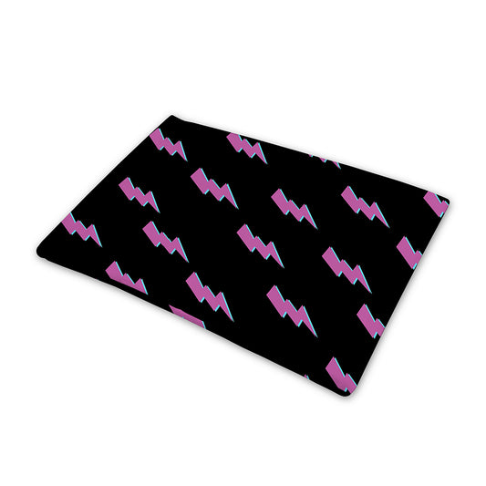 Purple And Teal Lightning Pattern Print Pet Cooling Mat Cover