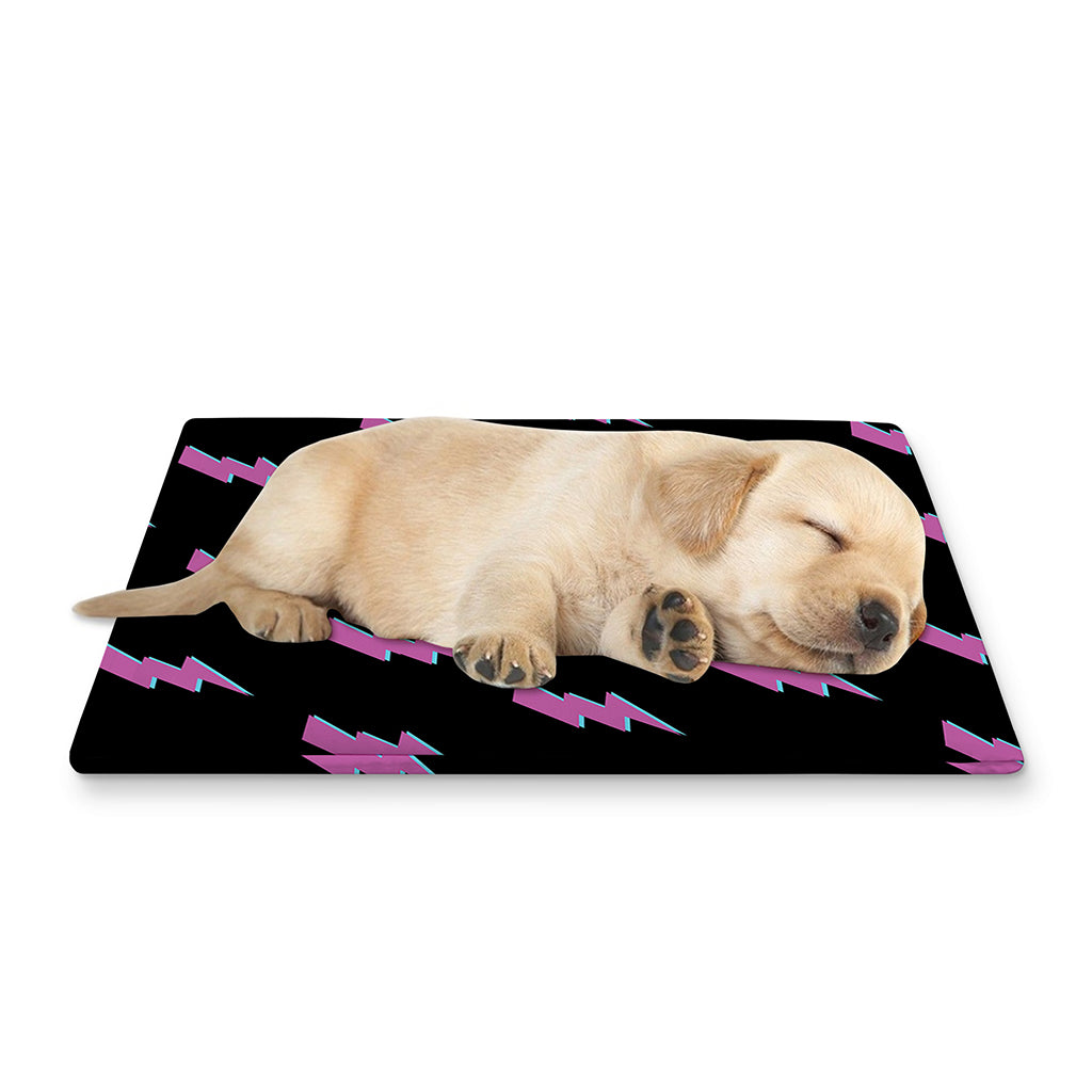 Purple And Teal Lightning Pattern Print Pet Cooling Mat Cover