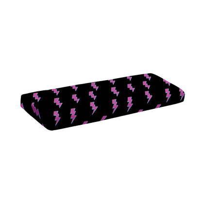 Purple And Teal Lightning Pattern Print Piano Keyboard Cover