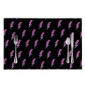 Purple And Teal Lightning Pattern Print Placemat