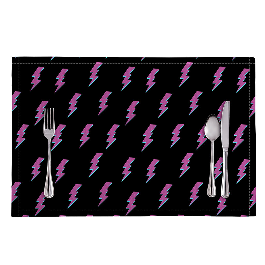 Purple And Teal Lightning Pattern Print Placemat