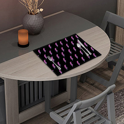 Purple And Teal Lightning Pattern Print Placemat