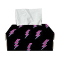 Purple And Teal Lightning Pattern Print Rectangle Tissue Box Cover