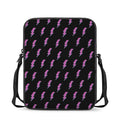 Purple And Teal Lightning Pattern Print Rectangular Crossbody Bag