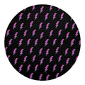 Purple And Teal Lightning Pattern Print Round Blanket