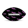 Purple And Teal Lightning Pattern Print Rugby Ball