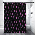 Purple And Teal Lightning Pattern Print Shower Curtain