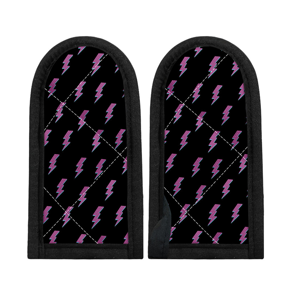 Purple And Teal Lightning Pattern Print Skillet Handle Cover
