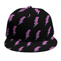 Purple And Teal Lightning Pattern Print Snapback Cap