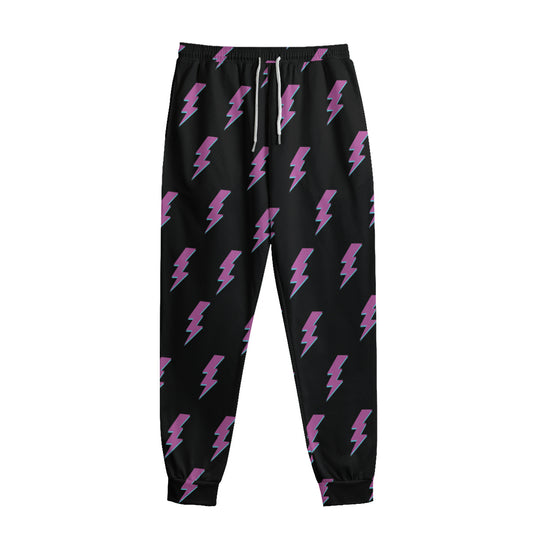 Purple And Teal Lightning Pattern Print Sweatpants