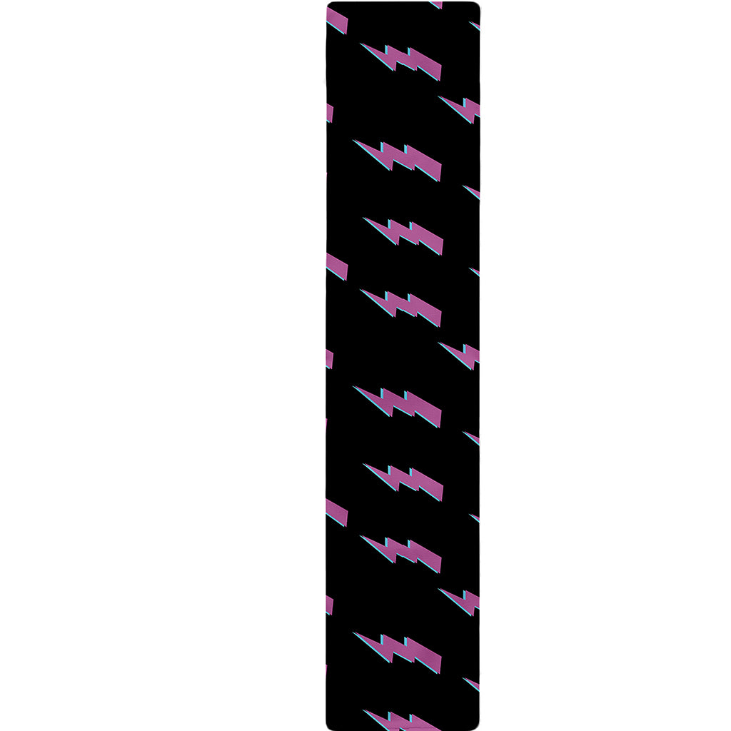 Purple And Teal Lightning Pattern Print Table Runner