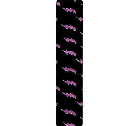 Purple And Teal Lightning Pattern Print Table Runner