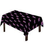 Purple And Teal Lightning Pattern Print Tablecloth