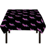 Purple And Teal Lightning Pattern Print Tablecloth