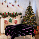 Purple And Teal Lightning Pattern Print Tablecloth