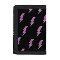 Purple And Teal Lightning Pattern Print Trifold Wallet