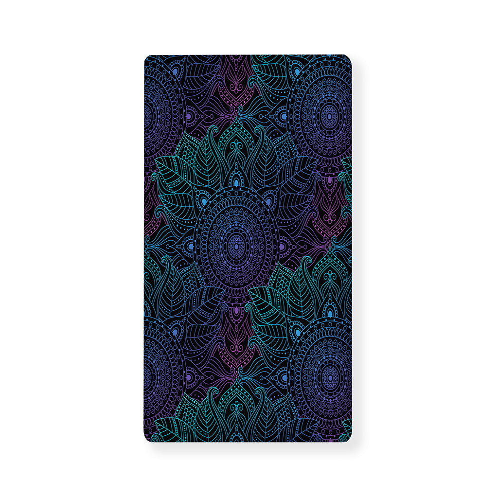 Purple And Teal Mandala Print Baby Crib Sheet