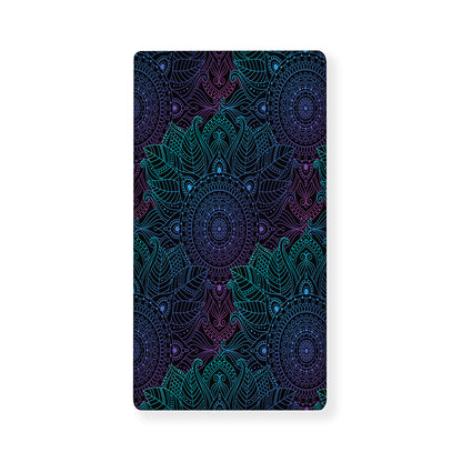 Purple And Teal Mandala Print Baby Crib Sheet