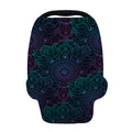Purple And Teal Mandala Print Baby Seat Cover