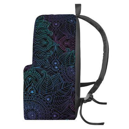 Purple And Teal Mandala Print Backpack