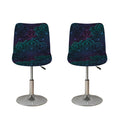 Purple And Teal Mandala Print Bar Stool Covers